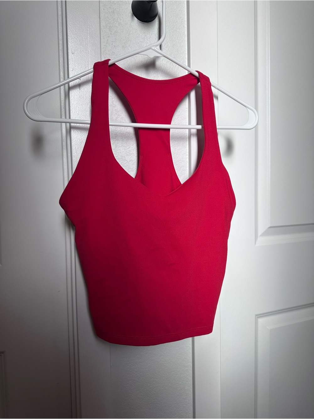 Fabletics Red Racerback Crop